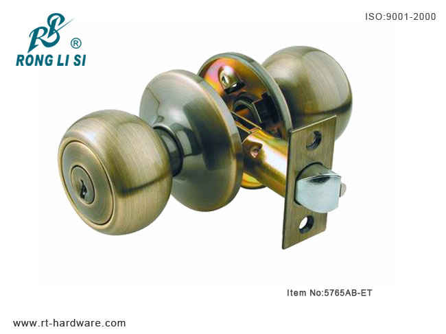 cylindrical tubular knob lock5765AB-ET cylindrical tubular knob lock