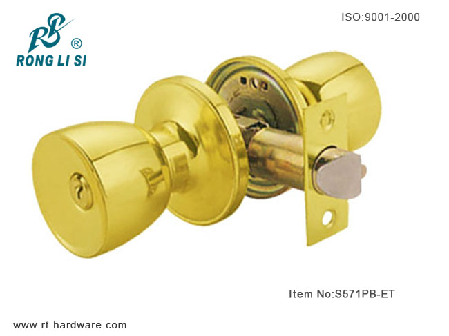 cylindrical tubular knob lockS571PB-ET cylindrical tubular knob lock