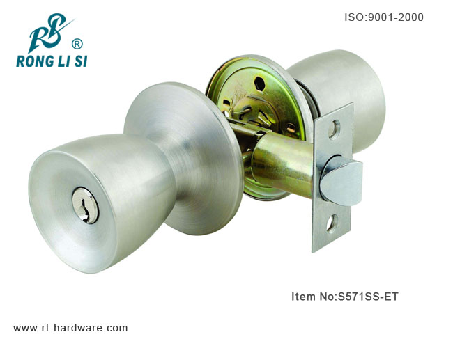 cylindrical tubular knob lockS571SS-ET cylindrical tubular knob lock