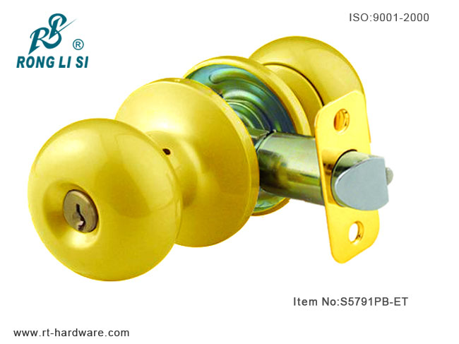 cylindrical tubular knob lockS5791PB-ET cylindrical tubular knob lock