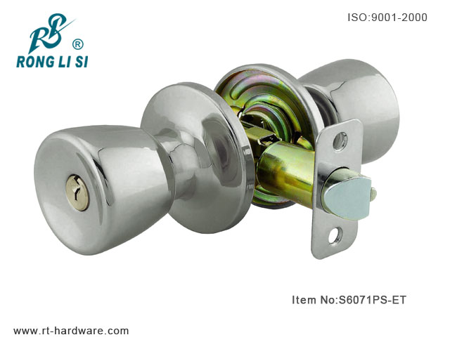 cylindrical tubular knob lockS6071PS-ET cylindrical tubular knob lock