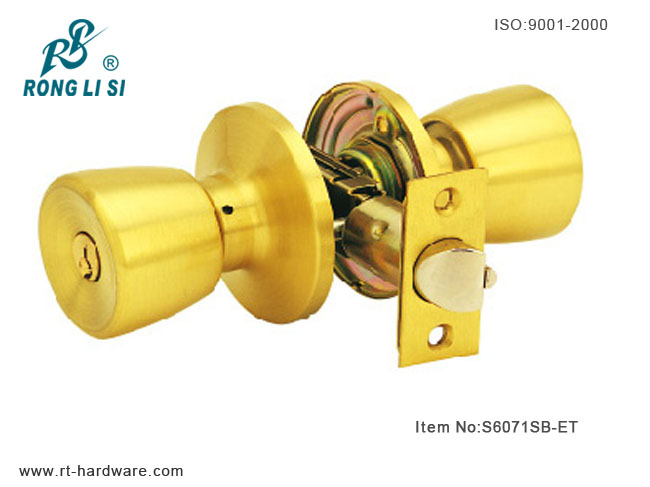 cylindrical tubular knob lockS6071SB-ET cylindrical tubular knob lock