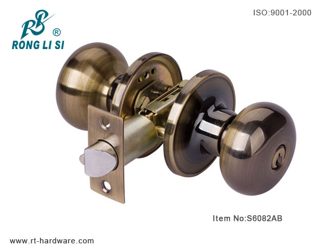 cylindrical tubular knob lockS6082AB cylindrical tubular knob lock