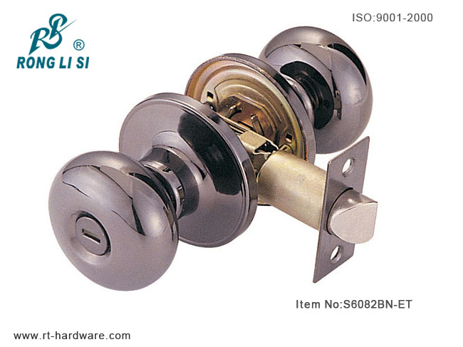 cylindrical tubular knob lockS6082BN-ET cylindrical tubular knob lock