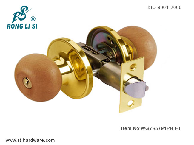 cylindrical tubular knob lockWGYS5791PB-ET cylindrical tubular knob lock