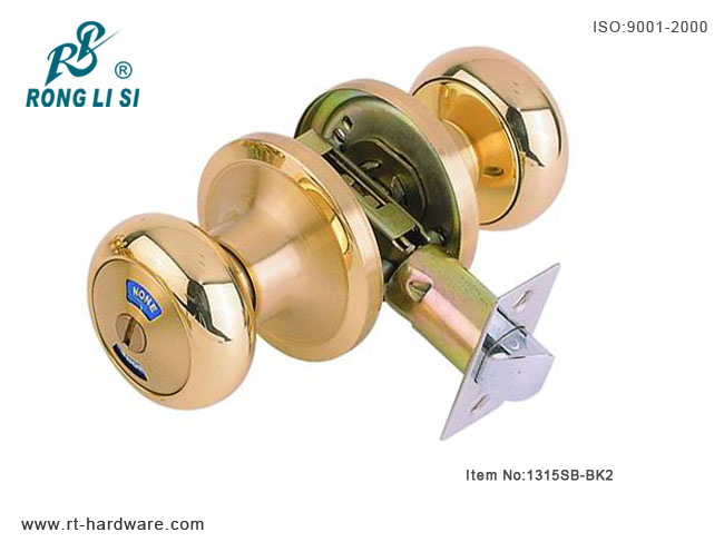 1315SB-BK cylindrical tubular knob lock