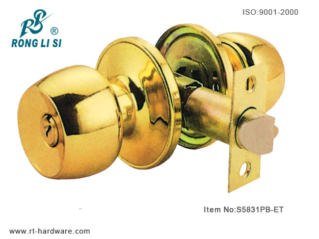 S5831PB-ET cylindrical tubular knob lock