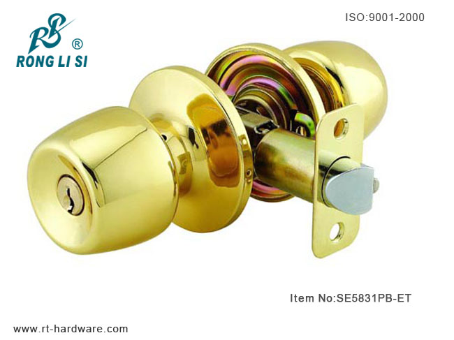 SE5831PB-ET cylindrical tubular knob lock